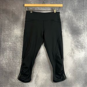 Lululemon Women's Activewear Ruched Pants Size‎ 2 Black  Crop